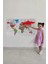 Eğitici Ülke ve Başkent Detaylı Atlası Dünya Haritası Duvar STICKER -60X105-3853 4