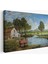 Köy ve Akarsu Manzaralı Dekoratif Kanvas Duvar TABLOSU-3425 1