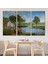 Köy ve Akarsu Manzaralı Dekoratif Kanvas Duvar TABLOSU-3425 3