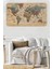 Ahşap Görünümlü Türkçe Eğitici Detaylı Atlası Dünya Haritası Duvar STICKER-60X105-3844 1
