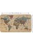 Ahşap Görünümlü Türkçe Eğitici Detaylı Atlası Dünya Haritası Duvar STICKER-60X105-3844 2
