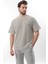 Siyah Bisiklet Yaka Pamuklu Çizgili Erkek T-Shirt E7121 2