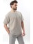 Haki Bisiklet Yaka Pamuklu Çizgili Erkek T-Shirt E7121 4