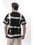 Siyah Bisiklet Yaka Baskılı Basic Erkek T-Shirt E7109 4