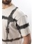 Ekru Bisiklet Yaka Baskılı Basic Erkek T-Shirt E7109 5
