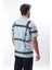 Bebe Mavisi Bisiklet Yaka Baskılı Basic Erkek T-Shirt E7109 4
