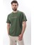 Haki Bisiklet Yaka Baskılı Erkek T-Shirt E7110 4