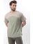 Bej Overfit Garnili Erkek T-Shirt E7104 2