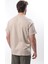 Bej Overfit Garnili Erkek T-Shirt E7104 3