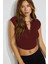 Bordo Henley Çıt Kapamalı Kadın Tişört MG2306 3