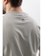 Boyalı Gri Baskılı Nakış Detaylı Erkek T-Shirt E7108 4