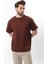 Acı Kahve Baskılı Nakış Detaylı Erkek T-Shirt E7108 2