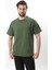 Haki Baskılı Nakış Detaylı Erkek T-Shirt E7108 1