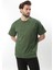 Haki Baskılı Nakış Detaylı Erkek T-Shirt E7108 2