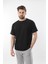 Siyah Bisiklet Yaka Erkek T-Shirt E7128 1