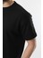 Siyah Bisiklet Yaka Erkek T-Shirt E7128 2