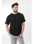 Siyah Bisiklet Yaka Erkek T-Shirt E7128 3