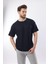 Lacivert Bisiklet Yaka Erkek T-Shirt E7128 2
