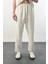 Soft Touch Kumaş Baggy Kalıp Lastikli Erkek Pantolon - Ekru 1