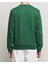 Erkek Yeşil Bisiklet Yaka Klasik Fit Sweatshirt 2