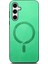 Samsung Galaxy S25 Plus Deri Arka Kılıf Magsafe ile Uyumlu Skin-Touch Telefon Kapağı (Yurt Dışından) 1