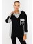 Çizgili Gömlek Detaylı Tunik-Siyah 1