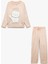 Kedi Aplike Detaylı Uzun Kollu Peluş Polar Pijama Takımı 1