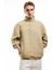 Işlemeli Cep Detaylı Şardonlu Yarım Fermuarlı Oversize Sweatshirt 1