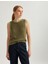 Bisiklet Yaka Kolsuz Dokulu Triko Süveter 1