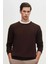 Ds Damat Regular Fit Kahverengi Tüylenme Yapmayan Bisiklet Yaka Triko Kazak 5HF06ORT12004 1