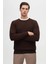 Ds Damat Regular Fit Kahverengi Tüylenme Yapmayan Bisiklet Yaka Triko Kazak 5HF06ORT12004 2