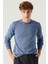 Ds Damat Regular Fit Koyu Mavi Tüylenme Yapmayan Bisiklet Yaka Triko Kazak 5HF06ORT12004 1