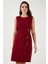 Standart Fit Kemerli Bisiklet Yaka Mini Elbise Bayan Elbise 611EL1964 5