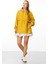 Kapüşon Detaylı Kapitone Sweatshirt-Safran 3