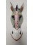 Otantik Zebra Maske Ahşap El Yapımı Afrika 30 cm Duvar Bahçe Cafe Süsleri 4