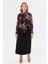 Yanları Lastik Detaylı Büyük Beden Etek-Siyah 9