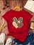 Iç Içe Kalpler Baskılı Basic T-Shirt 1