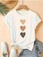 Dik Kalpler Baskılı Basic T-Shirt 1