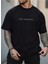 Los Angels Yazı Detaylı Basic T-Shirt 1