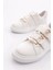 B1005 Kadin Aksesuarli Kemer Detayli Sneakers Ayakkabi 4