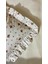 Bebek %100 Pamuk Çift Taraflı Pike ve Poplin Fırfırlı Nevresim Takımı _pike Hasır-Ekru/poplin Çiçek DESEN_100*150 2