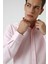 Slim Fit Pembe Armürlü Düğmeli Yaka Pamuklu Gömlek 5HC02ORT07265 3