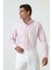 Slim Fit Pembe Armürlü Düğmeli Yaka Pamuklu Gömlek 5HC02ORT07265 1