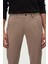 Slim Fit Bej Armürlü Yan Beli Lastikli Esnek Likralı Yandan Cepli Chino Pantolon 2HCC3ORT20001 2