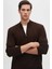 Ds Damat Slim Fit Kahverengi Yarım Fermuarlı Triko Kazak 2