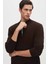 Ds Damat Slim Fit Kahverengi Yarım Fermuarlı Triko Kazak 4
