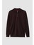 Ds Damat Slim Fit Kahverengi Yarım Fermuarlı Triko Kazak 5