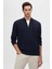 Ds Damat Slim Fit Lacivert Yarım Fermuarlı Triko Kazak 2