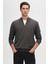 Ds Damat Slim Fit Antrasit Yarım Fermuarlı Triko Kazak 1
