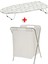 Mini Ayaklı Ütü Masası Uzunluk 73 cm + Katlanır Ayaklı Çamaşır Sepeti 50 Litre Seti Set Beyaz Renk 1